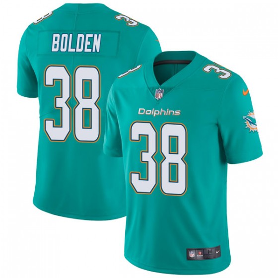 Nike Miami Dolphins #38 Brandon Bolden Aqua Green Team Color Men Stitched NFL Vapor Untouchable Limited Jersey